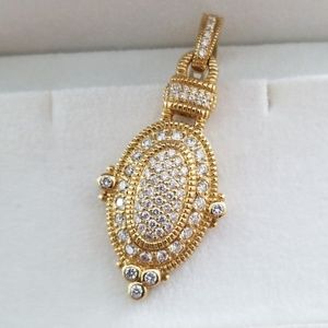 18kt Judith Ripka Diamond Clip-on